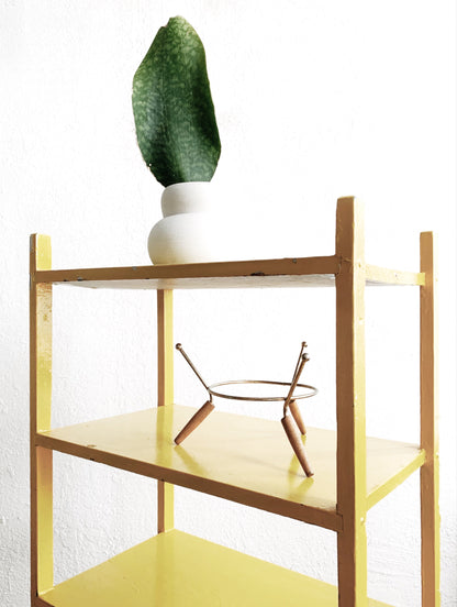 Sunny Yellow Vintage Wood Shelf