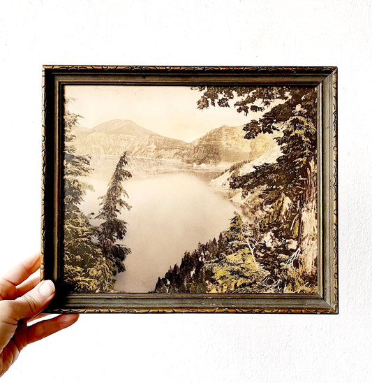 Antique Hand Tinted Landscape Photograph
