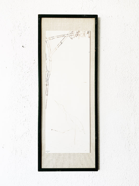 Vintage India Ink Drawing