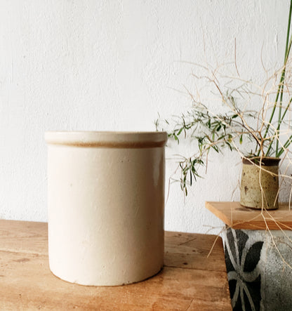 Vintage Salt Glaze Stoneware Crock Large
