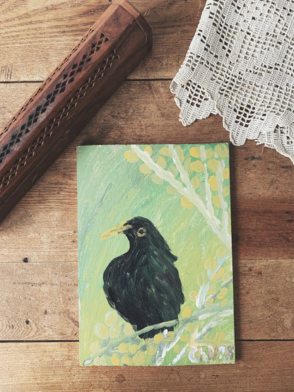 Amateur Art Crow Painting