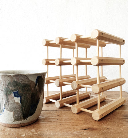 Handmade Natural Ash Modular Wine Rack