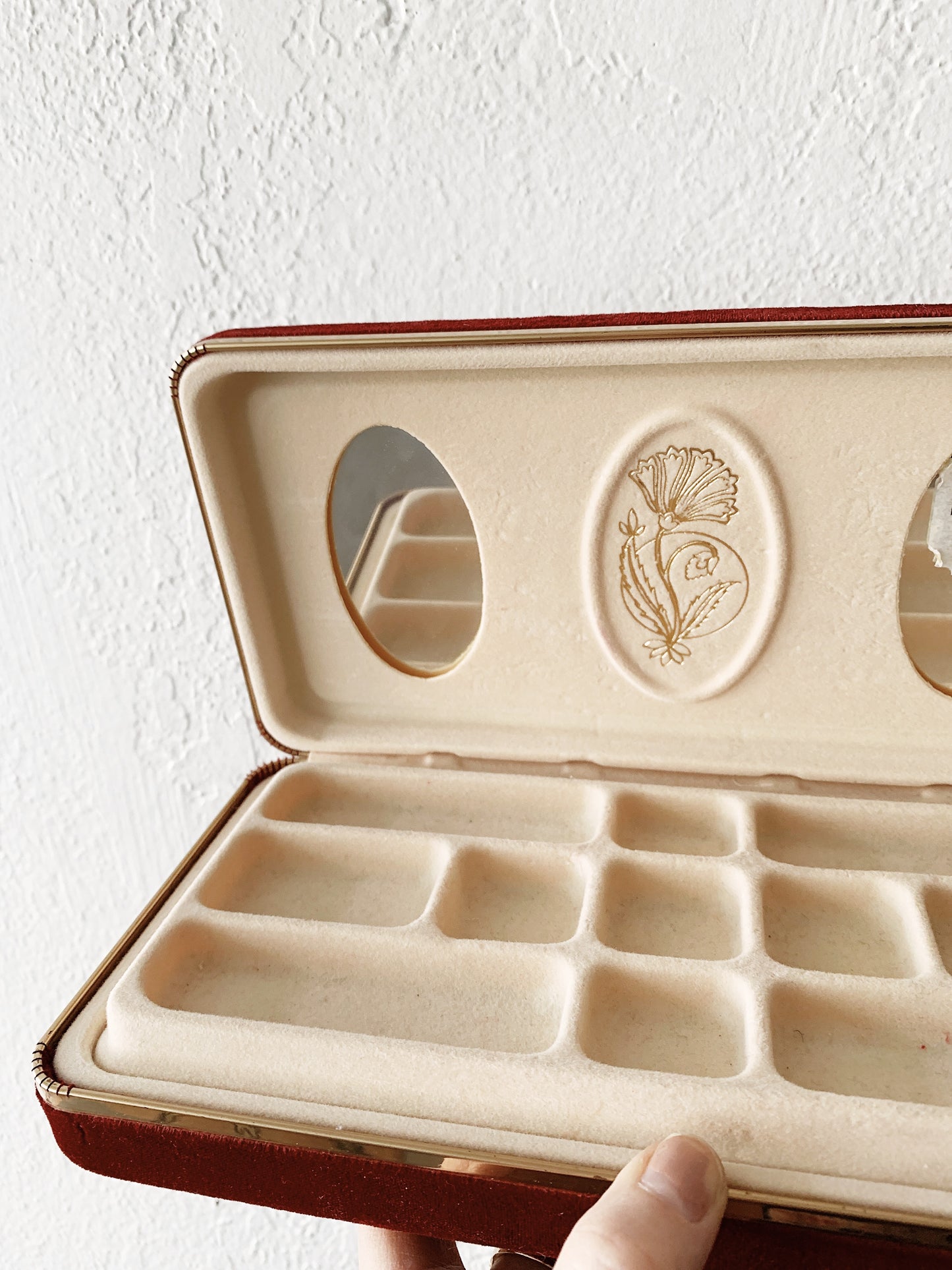 Vintage Velvet Jewelry Box
