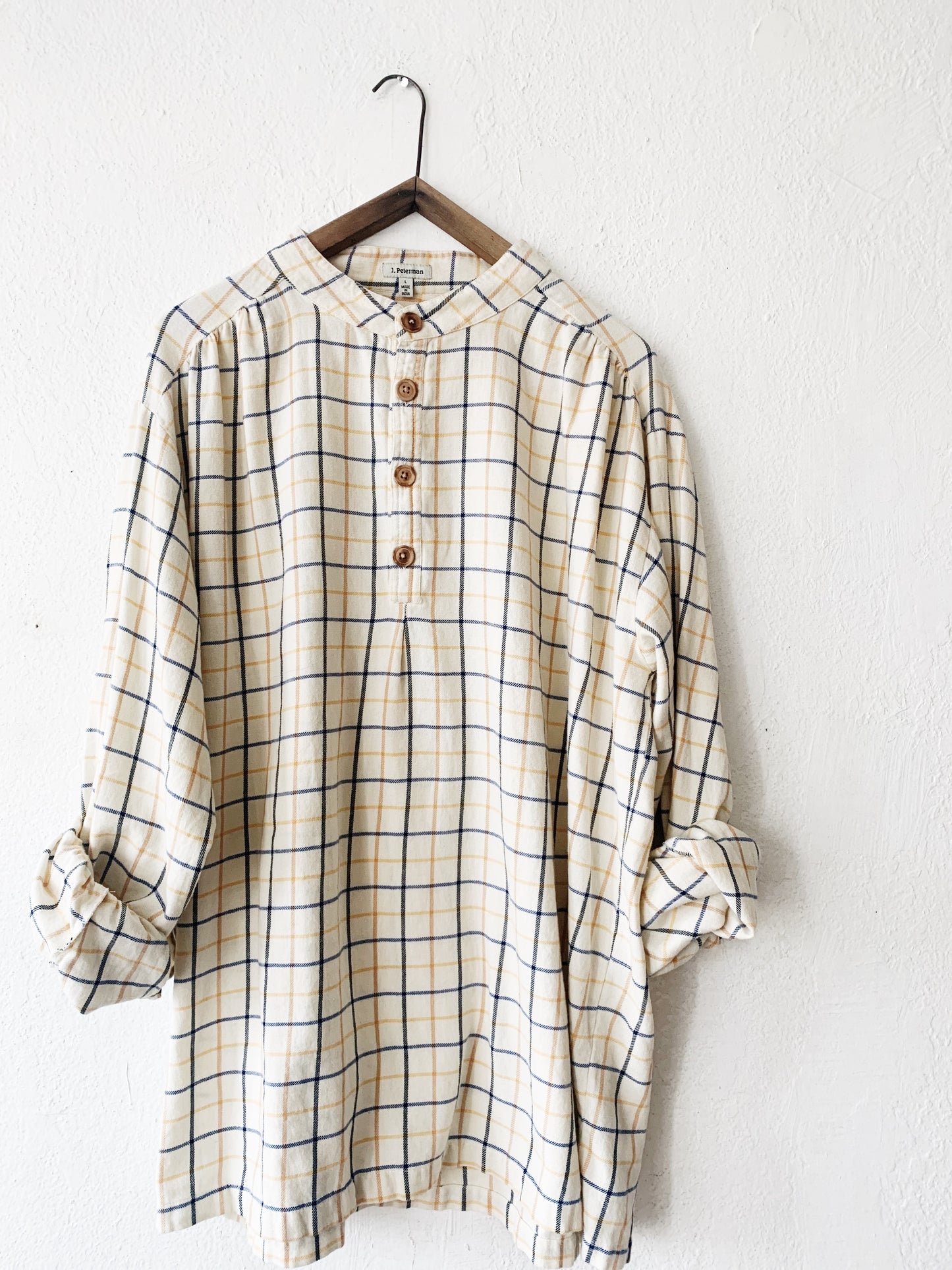 J. Peterman Cotton Plaid Tunic