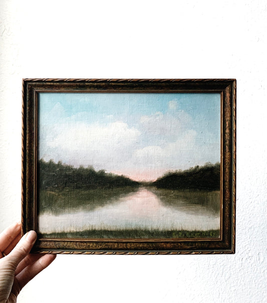 Vintage Framed Landscape Painting