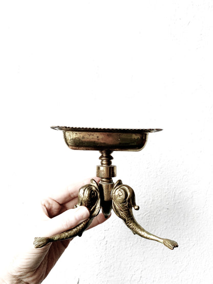 Brass Pedestal Catchall Dish