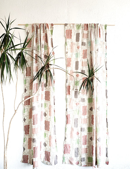 Mid Century Curtain Panels