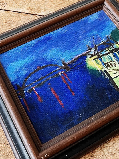 Original Painting St John’s Bridge at Night