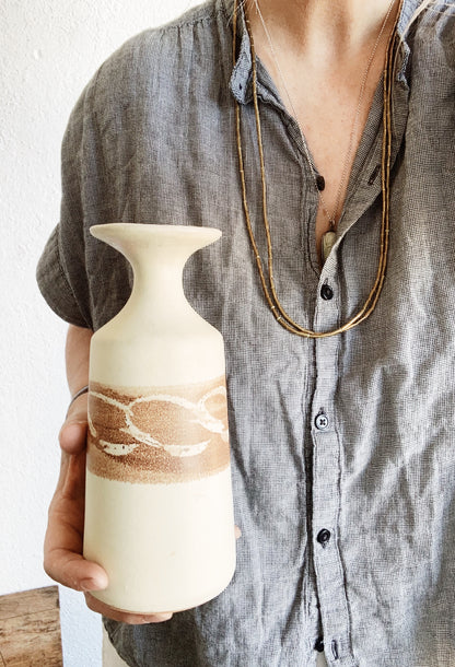 Vintage Pottery Vase or Candle Holder