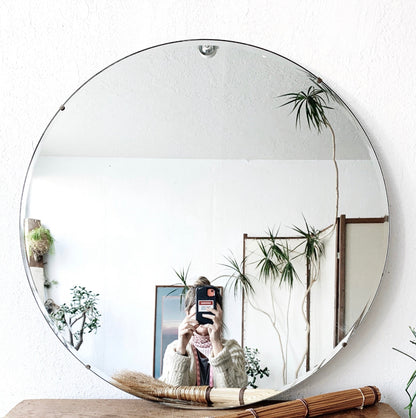 Large Vintage Beveled Edge Mirror