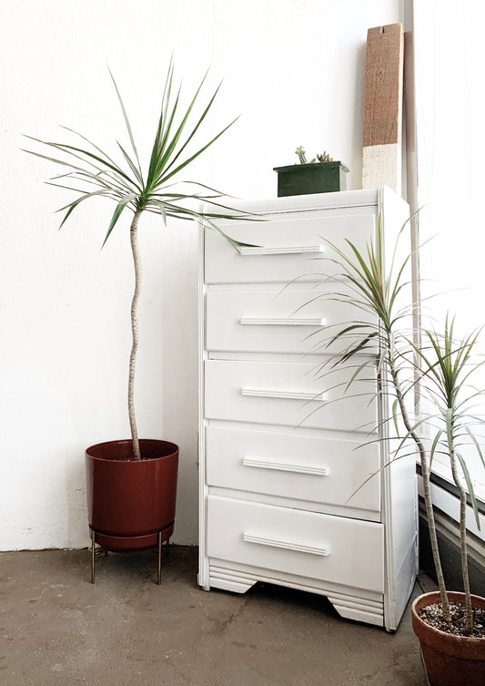 Tall Vintage Wood Dresser