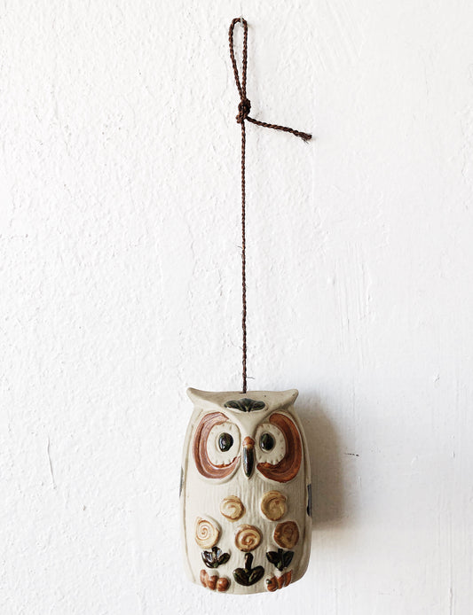 Vintage Pottery Owl Chime