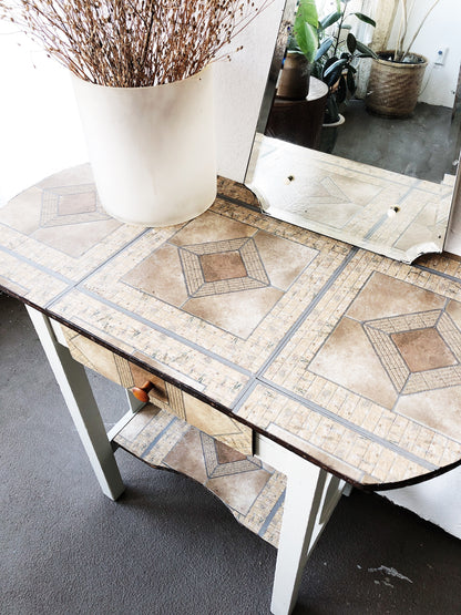 Vintage 1940s Lino Topped Table