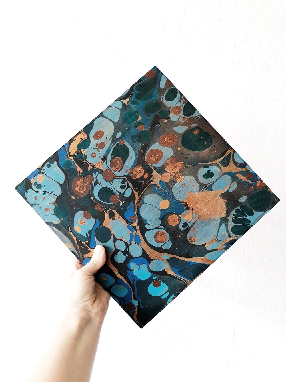 Marbleized MCM Table or Stand