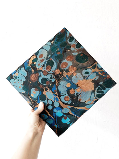 Marbleized MCM Table or Stand