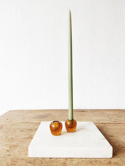 Petite Glass Candleholders