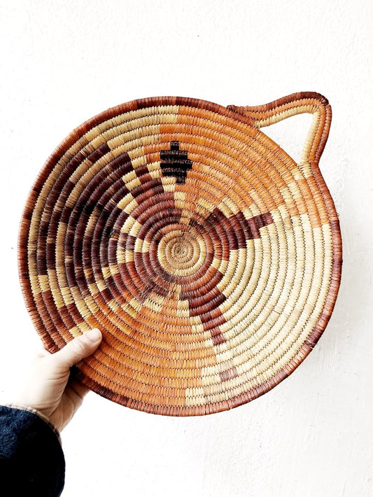 Vintage Colorful African Basket