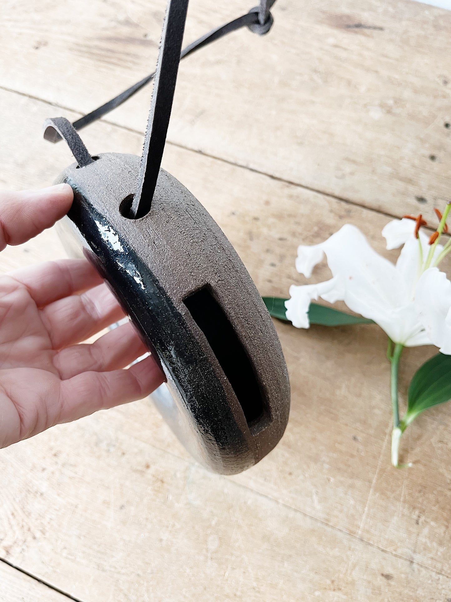 Circular Ceramic Wall Vase