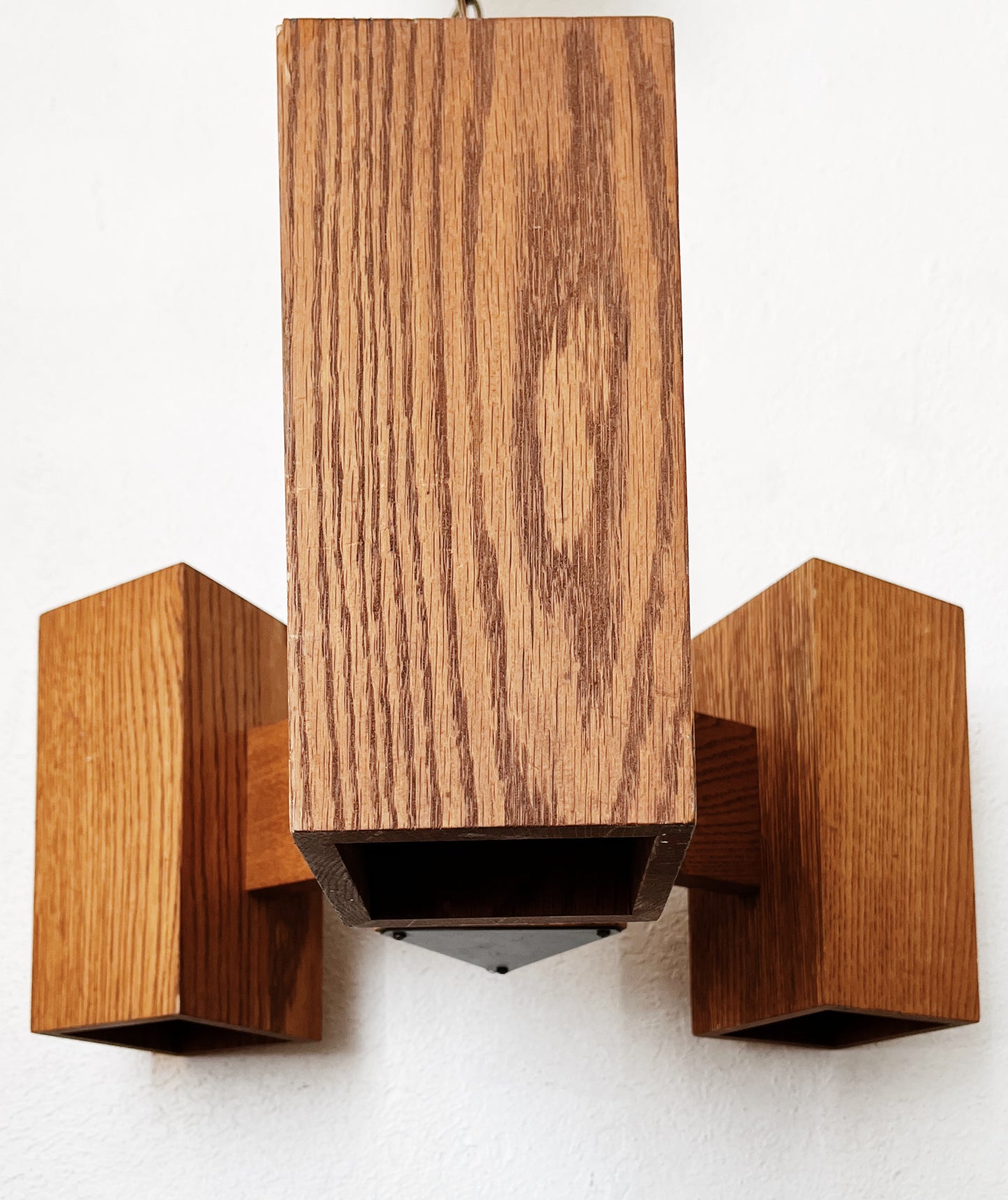 Vintage 1970s Wood Pendant Lamp