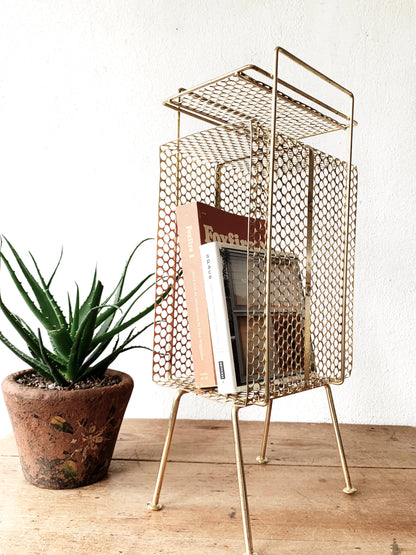 Mid Century Petite Goldtone Rack