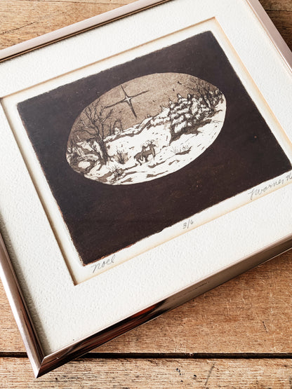 Original Vintage Etching c1976