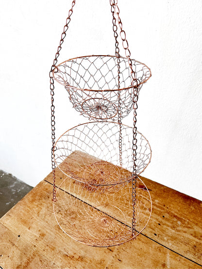 Vintage Copper Hanging Baskets