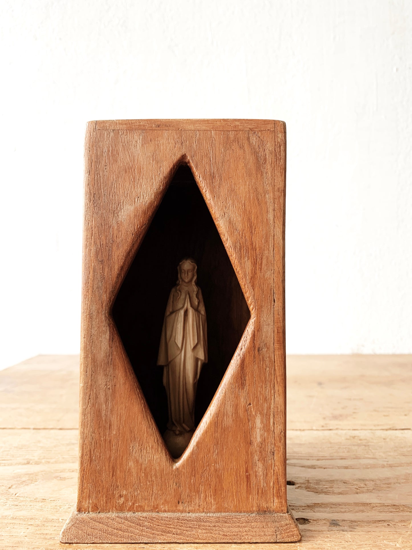 Vintage Wood Display Box with or without Statue