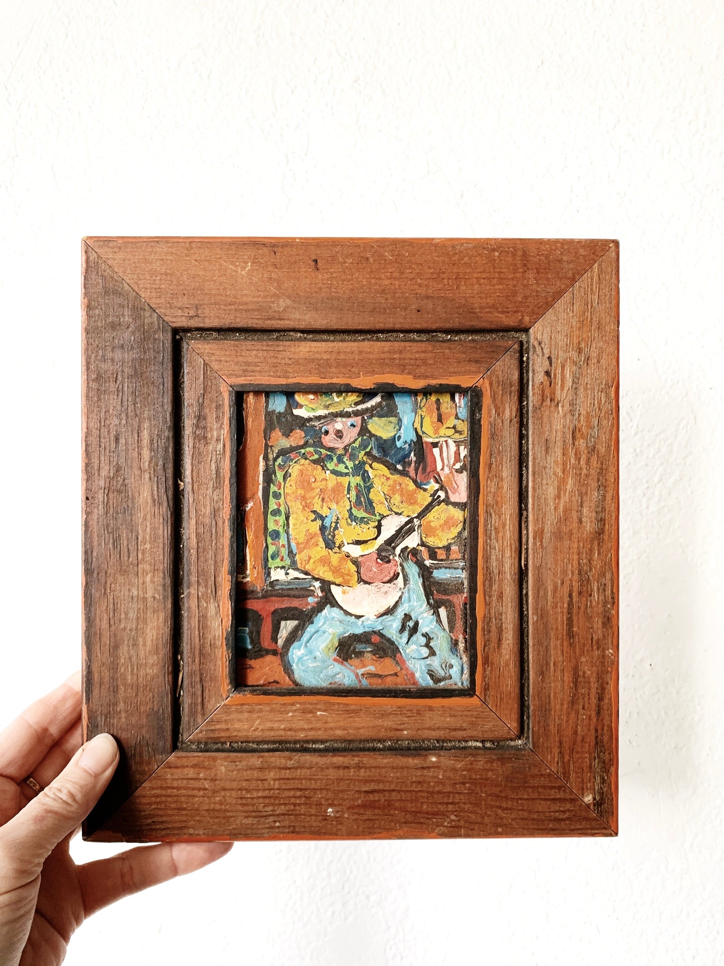 Vintage Original Framed Folk Art Painting