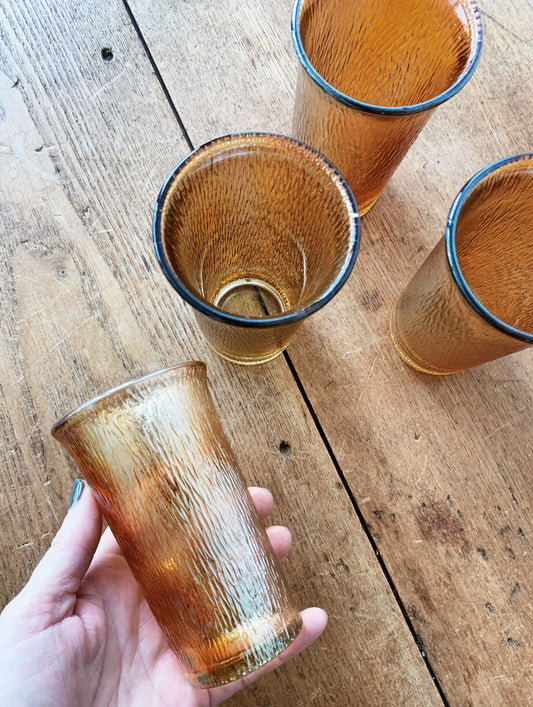 1930’s Carnival Glass Tumblers Set of 4