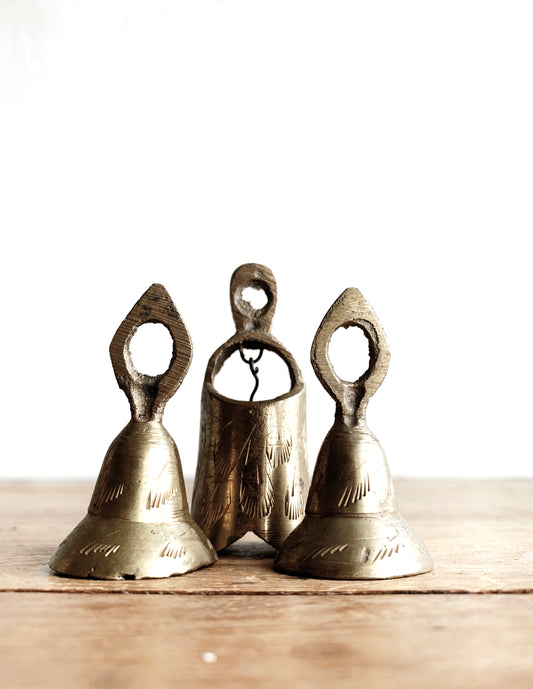 Vintage Incised Brass Bells