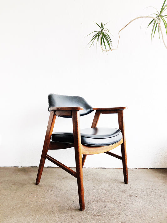 Vintage Gunlocke Walnut Chair