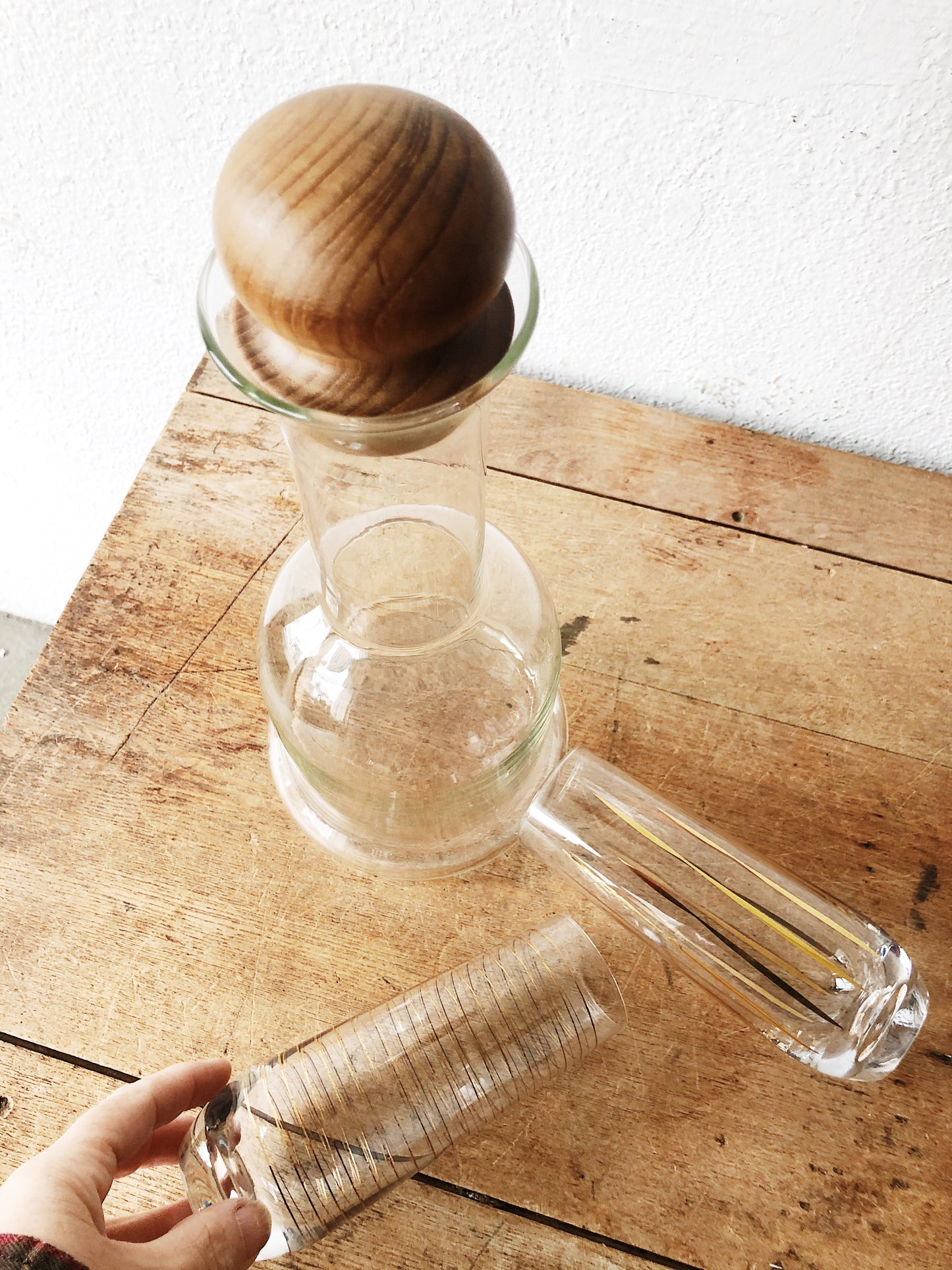 Vintage Dansk Decanter and Glasses