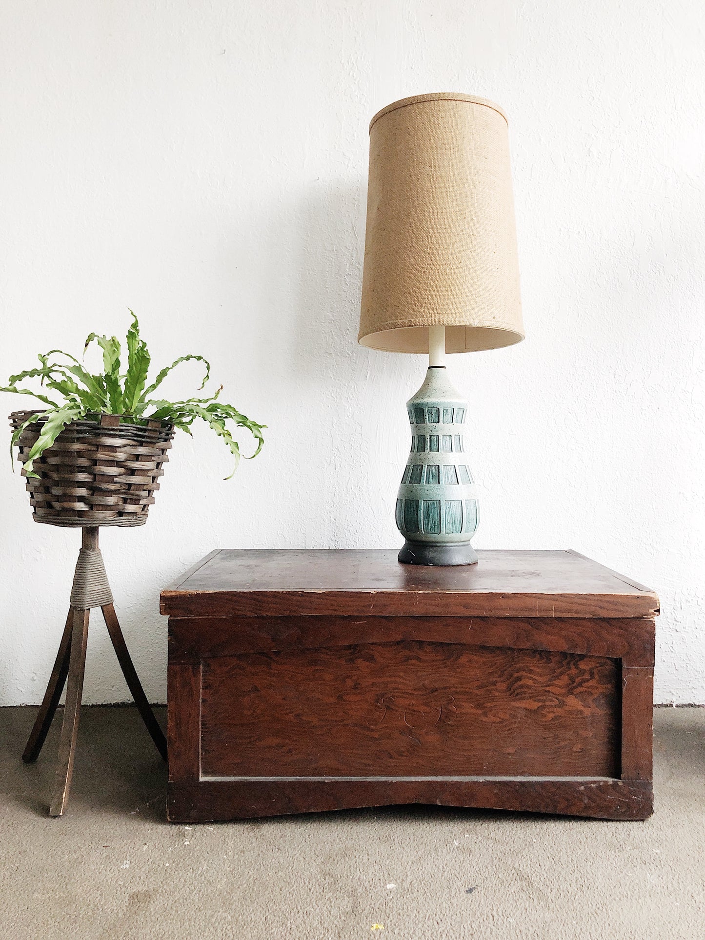 Vintage Woven Plant Stand