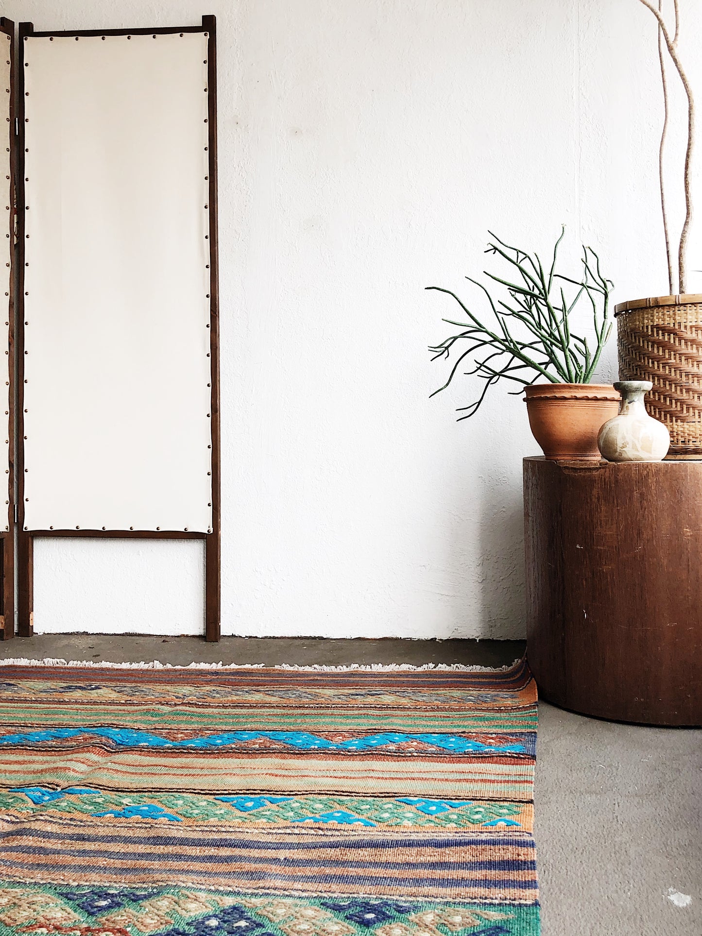 Vintage Turkish Cicim Kilim Rug