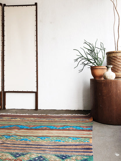 Vintage Turkish Cicim Kilim Rug