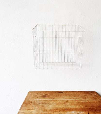 Vintage Industrial Wire Bin