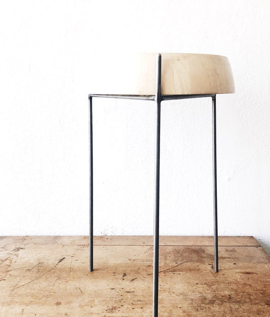 Steel Plant Stand with Wood