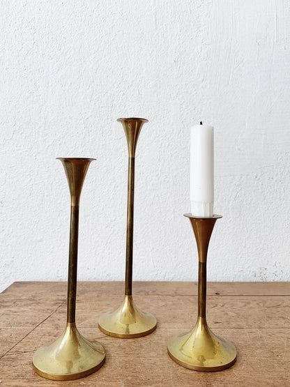Vintage Brass Candle Holders