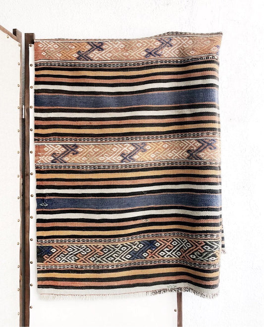 Vintage Turkish Cicim Kilim Rug