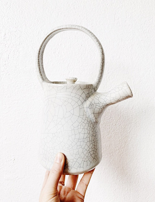 Ceramic Crackle Glaze Teapot