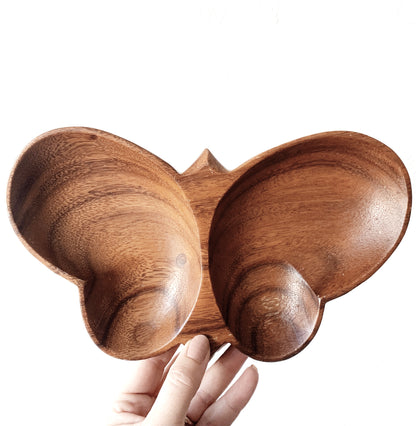Vintage Wood Butterfly Dish