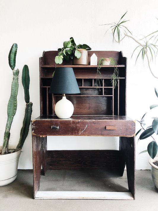 Vintage 1940s Work Table and Cubbies