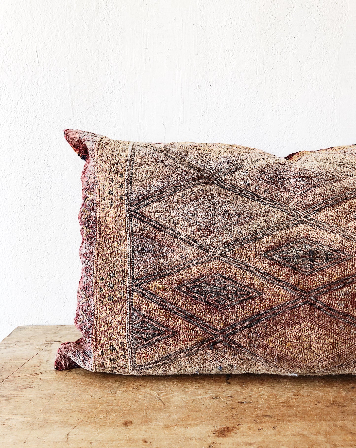 Oversized Reversible Wool Kilim Cushion