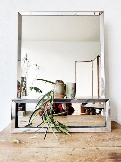 Mid Century Bathroom Mirror with Storage