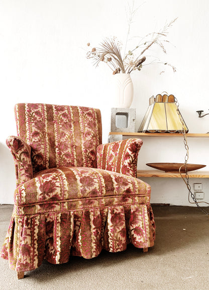 Vintage Cut Velvet Chair