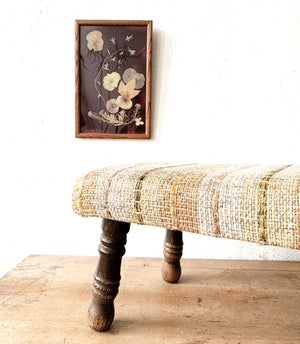 Vintage Upholstered Stool