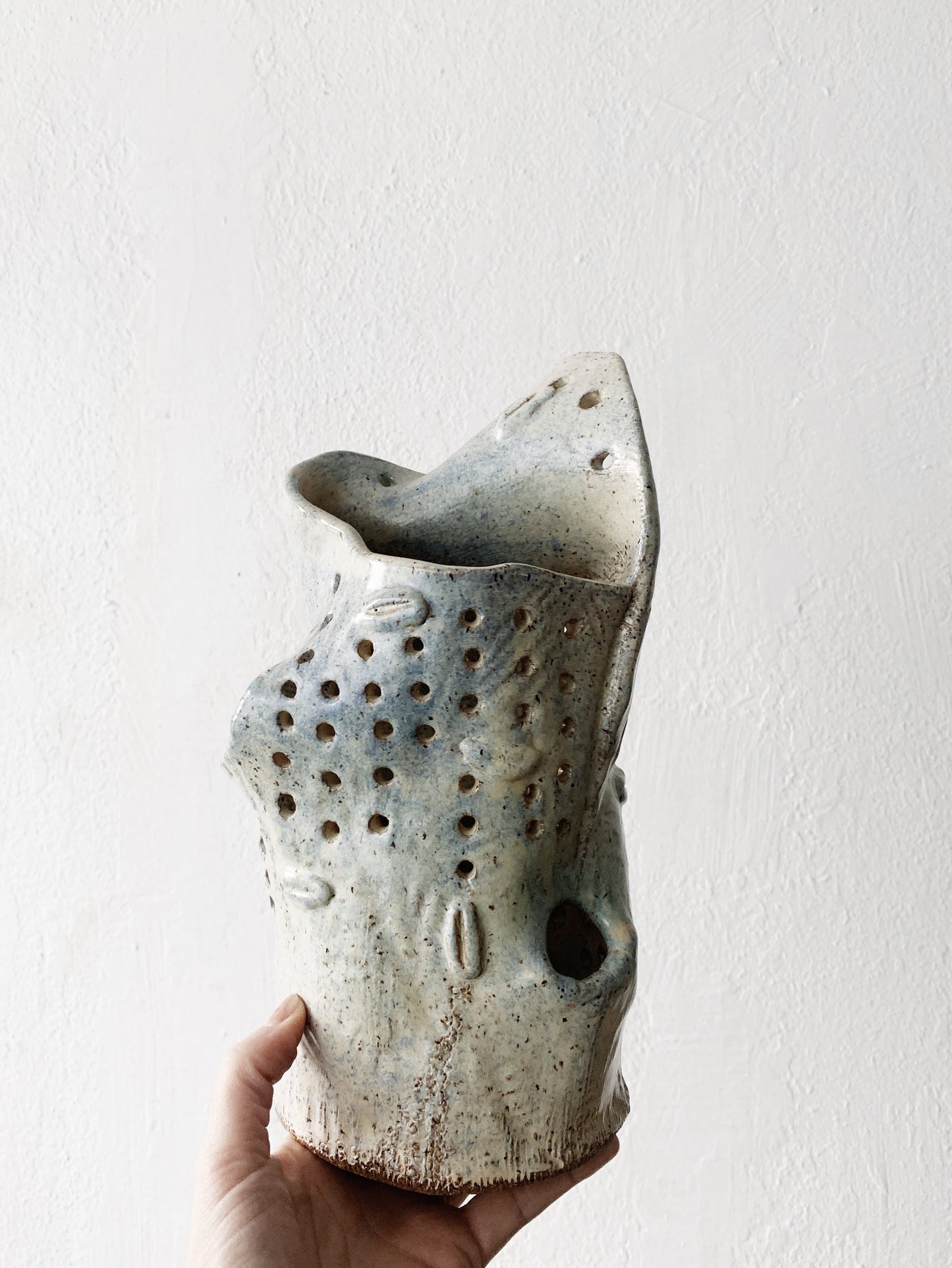 Hand Built Large Ceramic Luminary / Sculpture