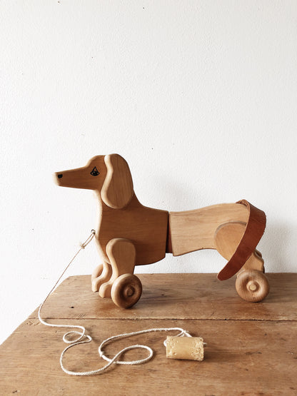 Vintage Dachshund Pull Toy
