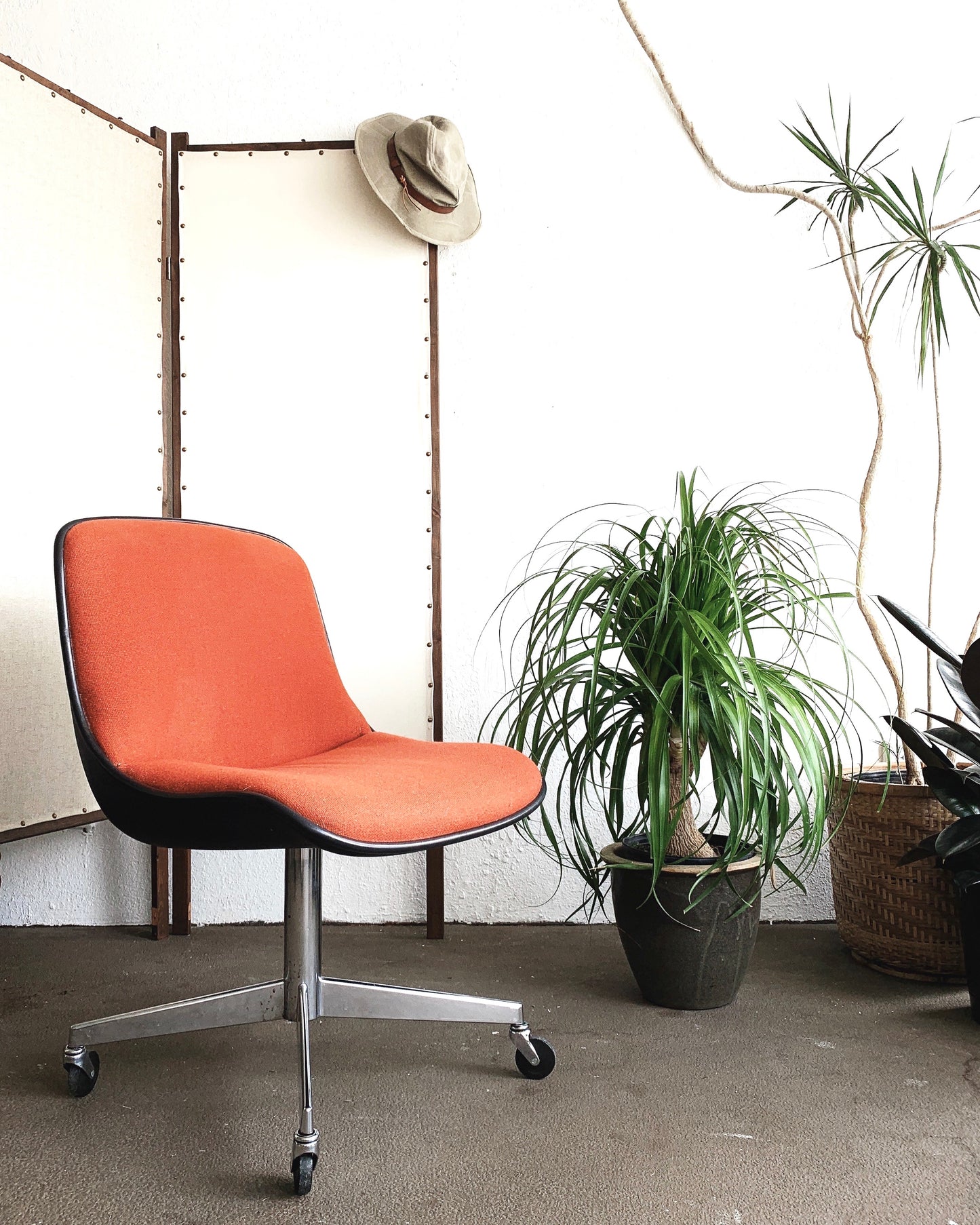 Mid Century Upholstered Desk / Task Chair