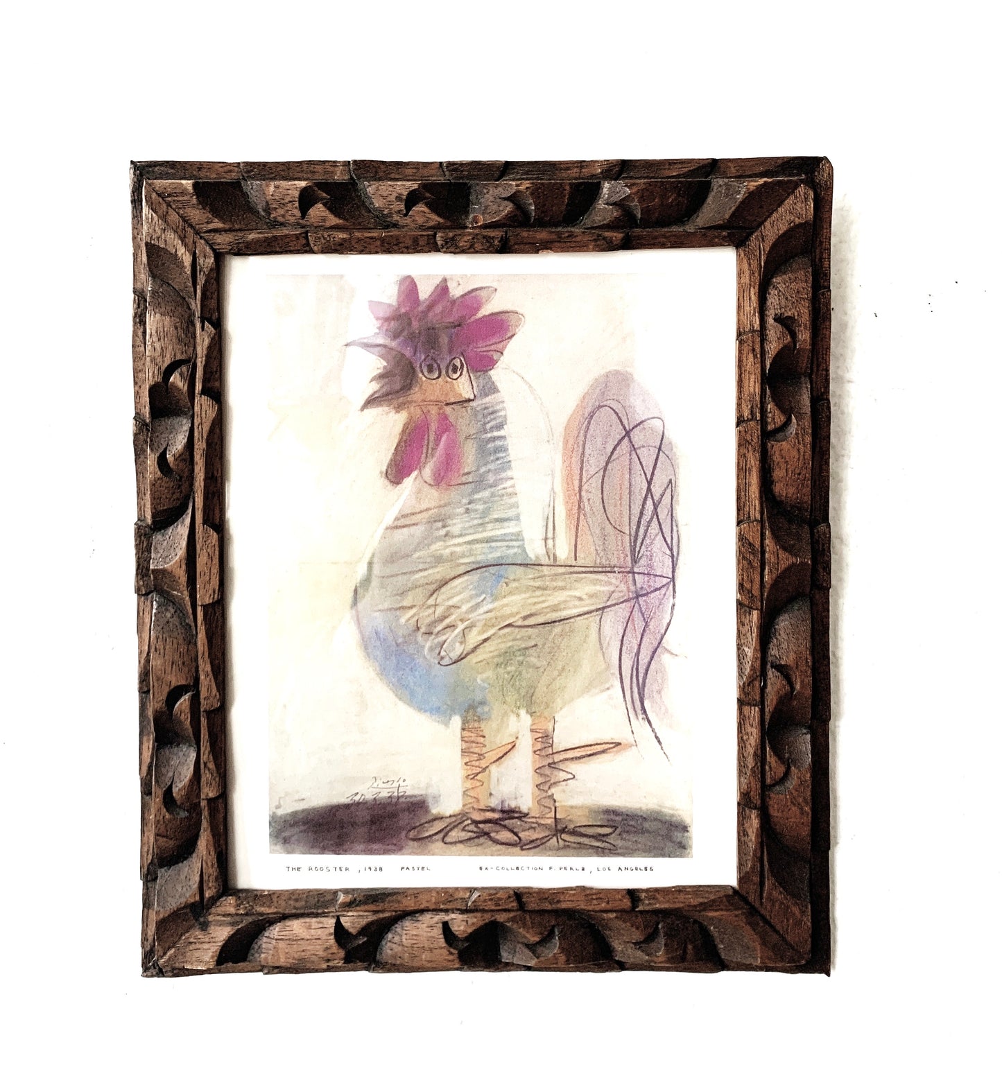 Vintage Framed Picasso Rooster